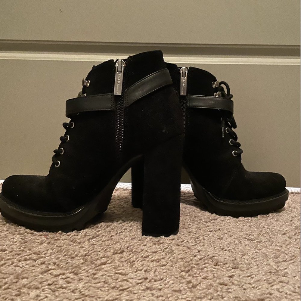 BCBGeneration Black Genuine Suede Booties